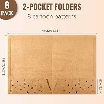 Cute Tatuo 2 Pocket Kraft Paper Folders for Kids