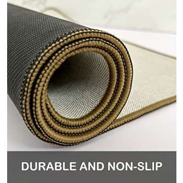 Funny Couples Matching Bath Mats, Hand Basin Set of 2 Door Mat, 17 x 30 inch Water Absorbent Non Slip Bath Mat, Wedding for A Couple, I Love Her, I Love His Beard