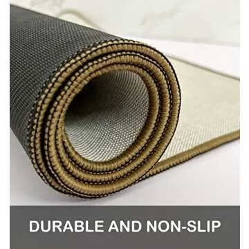 Funny Couples Matching Bath Mats, Hand Basin Set of 2 Door Mat, 17 x 30 inch Water Absorbent Non Slip Bath Mat, Wedding for A Couple, I Love Her, I Love His Beard