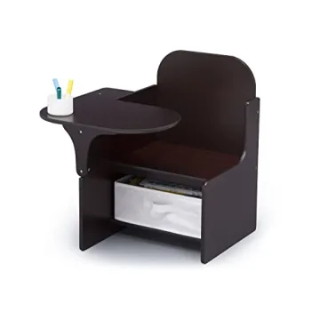 Delta Children MySize Chair Desk With Storage Bin, Dark Chocolate