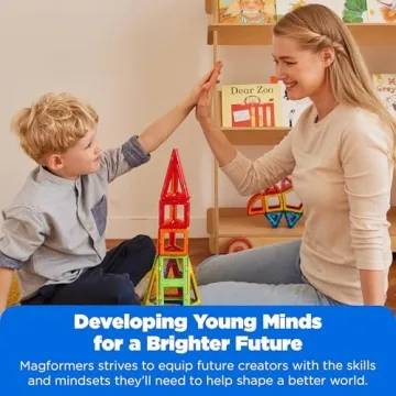 Magformers 62-Piece Magnetic Building Blocks Set for Kids