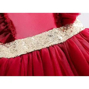 KLFFLGID Baby Girl Sequins Dress for Special Occasions