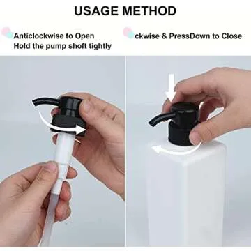 Shampoo and Conditioner Dispenser (Set of 3, 21oz) Modern Refillable Shampoo Pump Bottles for Shower Soap - Empty Body Wash Dispenser Set for Bathroom