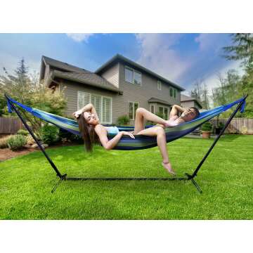 Stylish Sorbus Hammock with Steel Stand for 2