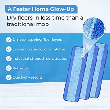 Mop Pads for Bona Perfect Replacement Microfiber 3 Pack