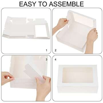 TONGDE 30-Set Cupcake Boxes with Inserts & Window