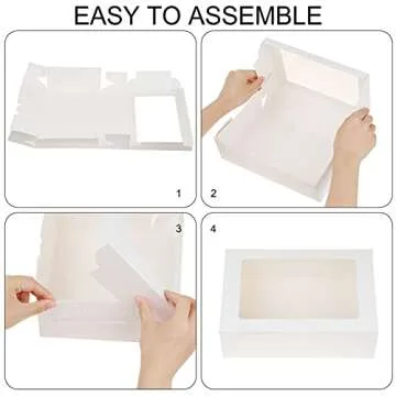 TONGDE 30-Set Cupcake Boxes with Inserts & Window