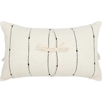 Piper Classics Farmcloth Stripe Pillow Cover, 12x20, Rustic Charm