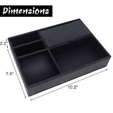 5 Compartment Valet Tray Jewelry Box for Men