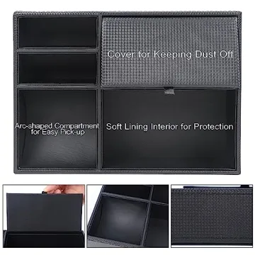 5 Compartment Valet Tray Jewelry Box for Men