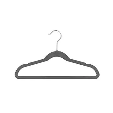 Closet Complete 71652 Kids Size, Premium Heavyweight, Virtually-UNBREAKABLE, Velvet Hangers – Ultra-Thin, Space Saving, No-Slip, 360º Spin, Perfectly Sized For Kids 4-15 years, Heather Gray, Set of 25