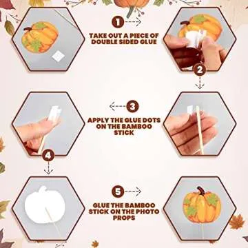 KatchOn Thanksgiving Photo Booth Props - 34 Pack Easy Assembly