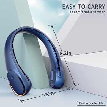 ASNUG Neck Fan - USB Rechargeable, 3 Speed Adjustable