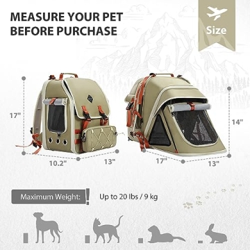 PAWZ Road Expandable Cat Carrier for Pets on the Go