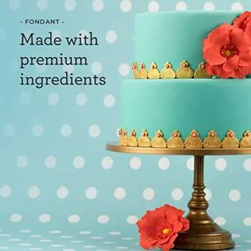 Bundle - Satin Ice White 2 Pound, Vanilla, Fondant + Metallic Edible Paint Kit + Primary Edible Paint Kit