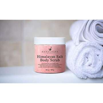 Handcraft Himalayan Body Scrub for Skin Care and Face Care 10 oz – Exfoliating Body Scrub, Face Scrub and Foot Scrub for Men and Women – Moisturizing Salt Scrub for Age Spots and Smoother Skin