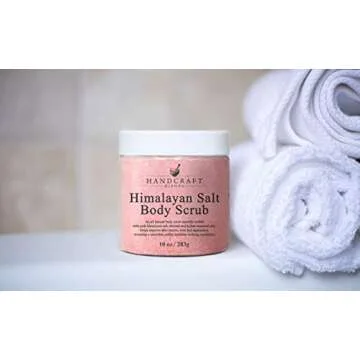 Handcraft Himalayan Body Scrub for Skin Care and Face Care 10 oz – Exfoliating Body Scrub, Face Scrub and Foot Scrub for Men and Women – Moisturizing Salt Scrub for Age Spots and Smoother Skin