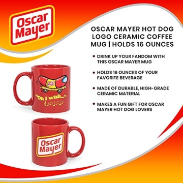 Oscar Mayer Hot Dog Logo Ceramic Coffee Mug Oversized Gift