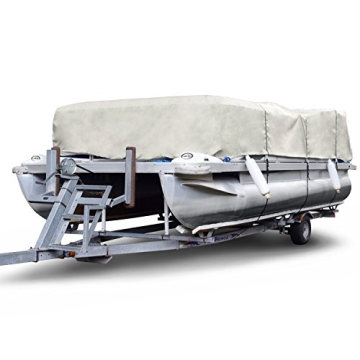 Budge P-300-2 300 Denier Pontoon Cover Gray 20' - 24' Long (Beam Width Up to 110") Lightweight, Wate...