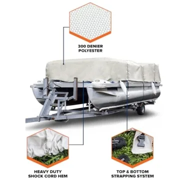 Budge P-300-2 Pontoon Cover Waterproof UV Resistant 20'-24'