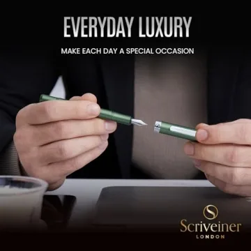 Scriveiner Luxury Fountain Pen Fine Nib Matte Green Chrome