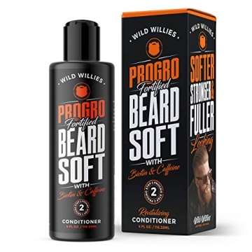 Wild Willies PROGRO Beard Growth & Revitalizing Conditioner Fortified with Biotin & Caffeine for Fac...