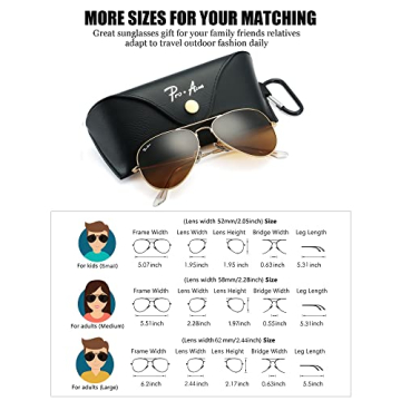 Pro Acme Classic Aviator Sunglasses for Men Women 100% Real Glass Lens (Brown/Glass/Non Polarized)