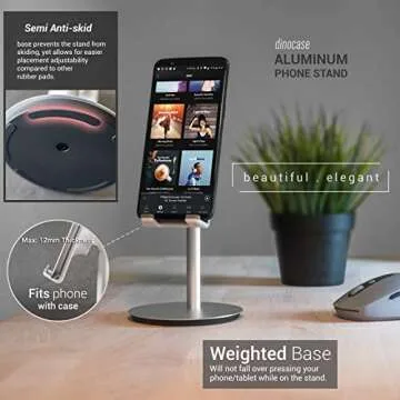 DinoCase Adjustable Phone Tablet Stand - Modern & Ergonomic