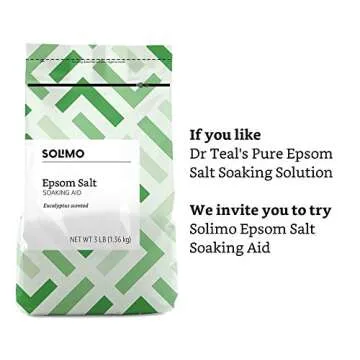 Amazon Brand - Solimo Epsom Salt Soaking Aid, Eucalyptus Scented, 3 pound (Pack of 1)
