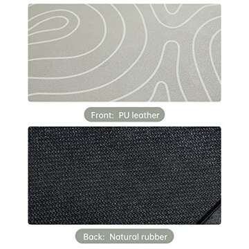 LIYOUYA Super Absorbent Bath Mat Bathroom Rugs Washable Quick Dry Non Slip Bathroom Mats Soft Thin D...