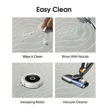 LIYOUYA Super Absorbent Bath Mat Bathroom Rugs Washable Quick Dry Non Slip Bathroom Mats Soft Thin Diatomaceous Waterproof Rubber Backed Bath Rug Fit for Under Door Tub Shower Floor 17x35 Beige