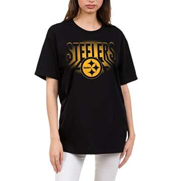Junk Food Clothing x NFL - Pittsburgh Steelers - Team Spotlight - Unisex Adult Short Sleeve Fan T-Sh...