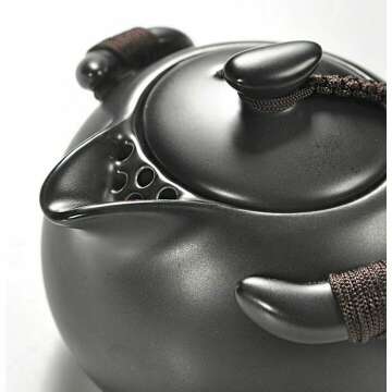 Handmade Hoobar Ceramic Kungfu Tea Set with Travel Bag