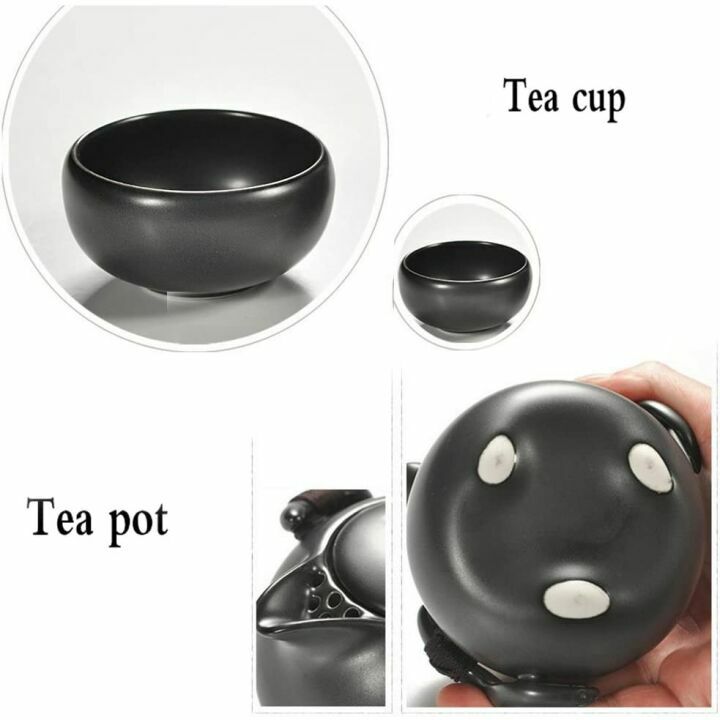 Handmade Hoobar Ceramic Kungfu Tea Set with Travel Bag