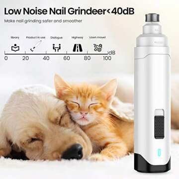 DMYCO Dog Nail Grinder with LED Light & Quiet Operation