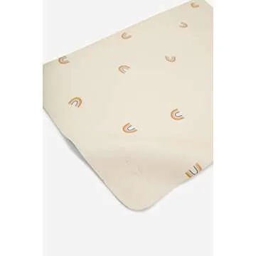 Gathre Mat - Micro+ | Luxurious, Faux-Leather Drop Cloth | Perfect Craft Time, Picnic or Beach Blanket | Wipeable, Waterproof, Mat for Under High Chair | 16in x 30in, Tiny Rainbow