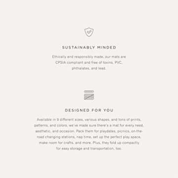 Gathre Mat - Micro+ | Luxurious, Faux-Leather Drop Cloth | Perfect Craft Time, Picnic or Beach Blanket | Wipeable, Waterproof, Mat for Under High Chair | 16in x 30in, Tiny Rainbow