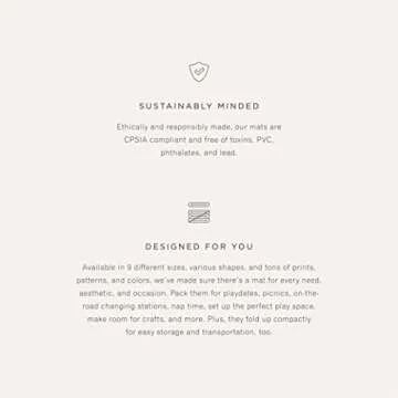 Gathre Mat - Micro+ | Luxurious, Faux-Leather Drop Cloth | Perfect Craft Time, Picnic or Beach Blanket | Wipeable, Waterproof, Mat for Under High Chair | 16in x 30in, Tiny Rainbow