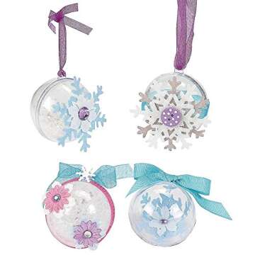 MoMaek Fillable Ball Ornaments Set for DIY Crafts