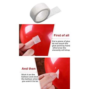 Balloon Arch Garland Decorating Strip, Balloon Decorating Strip, Dot Glue, for Party Easy to Make Ba...