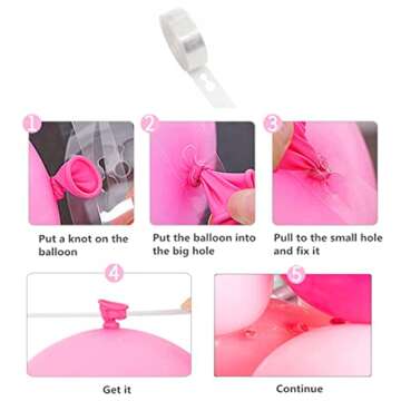 Balloon Arch Garland Decorating Strip, Balloon Decorating Strip, Dot Glue, for Party Easy to Make Balloon Garland(Upgraded Version)