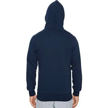 adidas Men's Essentials 3-stripes Pullover Hoodie, Collegiate Navy/White, Large