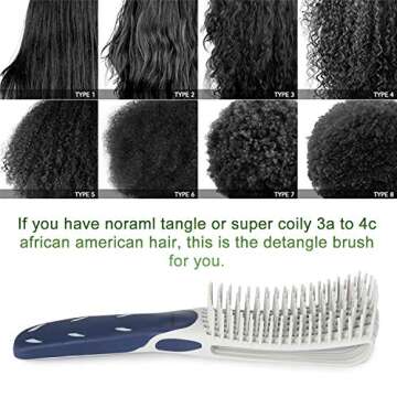 BESTOOL Detangling Brush for Curly Black Hair - Pain-Free