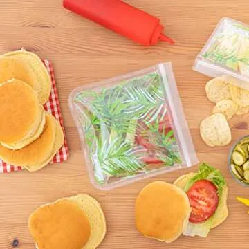 Full Circle Ziptuck Reusable Sandwich Bags - Eco-Friendly Multi-Use Storage Bags (Set of 2)