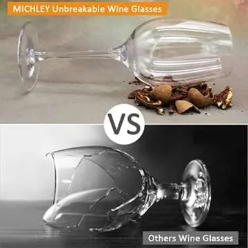 MICHLEY Unbreakable Floating Wine Glasses for Pool Parties