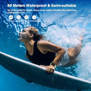 LIVIKEY Smart Watch, Fitness Tracker with Heart Rate Monitor, Blood Oxygen, Sleep Tracking, 41mm Sma...