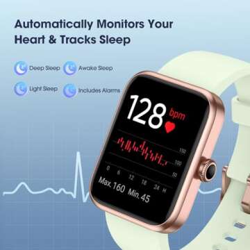 LIVIKEY Smart Watch Fitness Tracker with Heart Rate Monitor