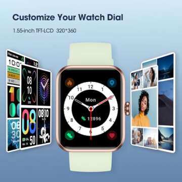 LIVIKEY Smart Watch Fitness Tracker with Heart Rate Monitor