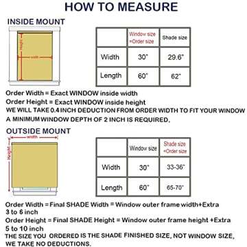 LANTIME Wood Cordless Roman Shades, Lined Blackout Bamboo Window Shades Blinds, Rubkhari
