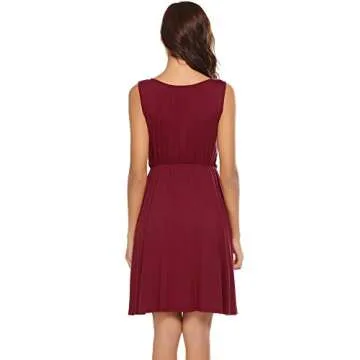 Ekouaer Sleeveless Maternity Nursing Nightgown - Stylish Comfort